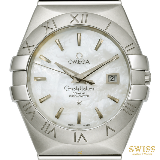 Omega Constellation 31 MOP Dial Steel Roman Bezel