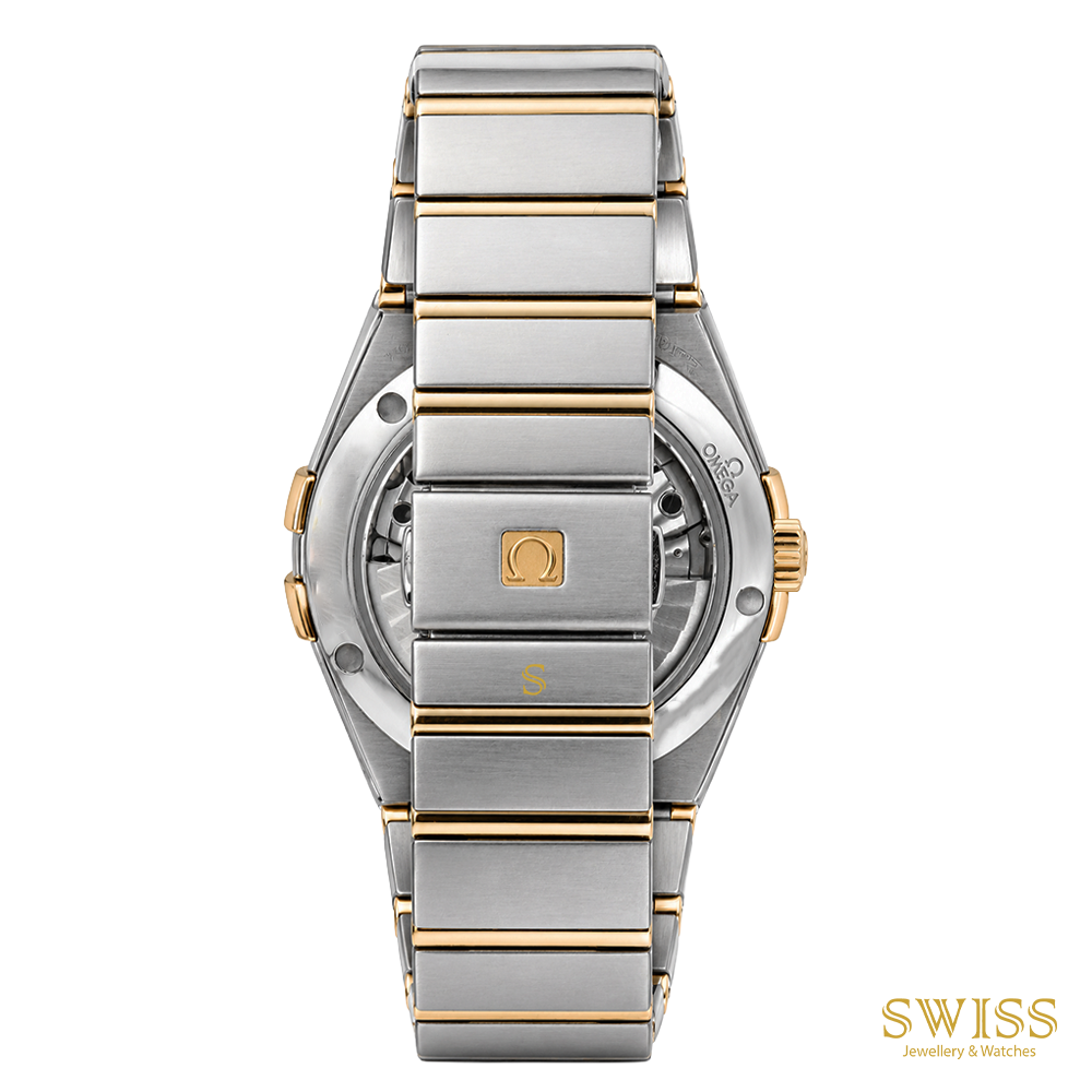 Omega Constellation 38mm Steel Gold Black Dial Co-Axial