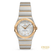 Omega Constellation 27mm MOP Diamond Dial Steel Gold