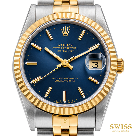 Rolex Lady Datejust 31 Steel Gold Blue Dial Watch