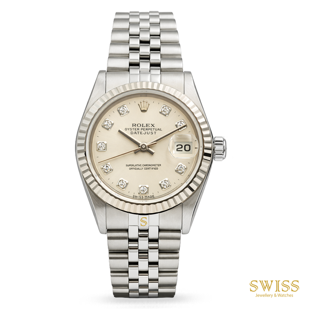 Rolex Lady Datejust 26 Steel Diamond Dial Watch