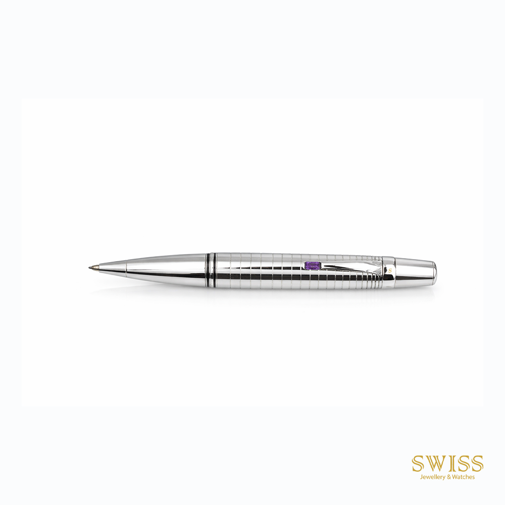 Mont Blanc Boheme Steel Amethyst Stone Viola – mechanical pencil