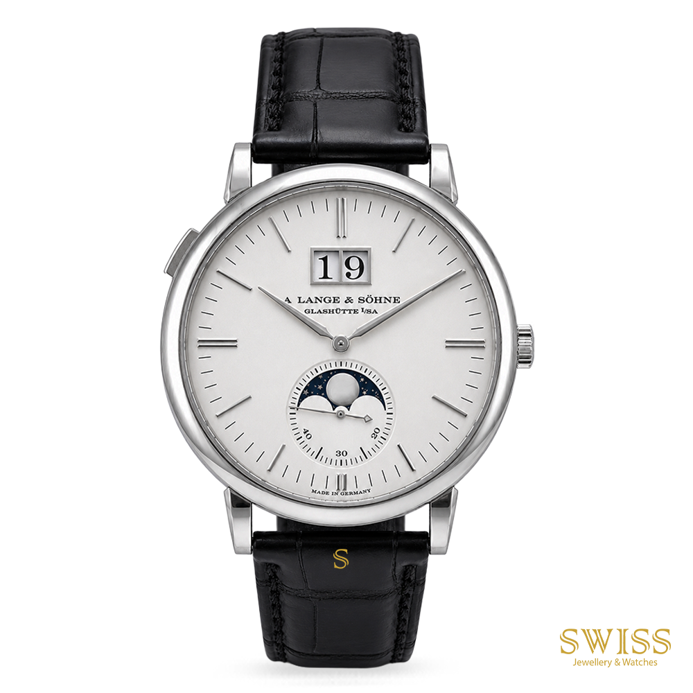 A. Lange & Söhne Saxonia Moon Phase White Gold