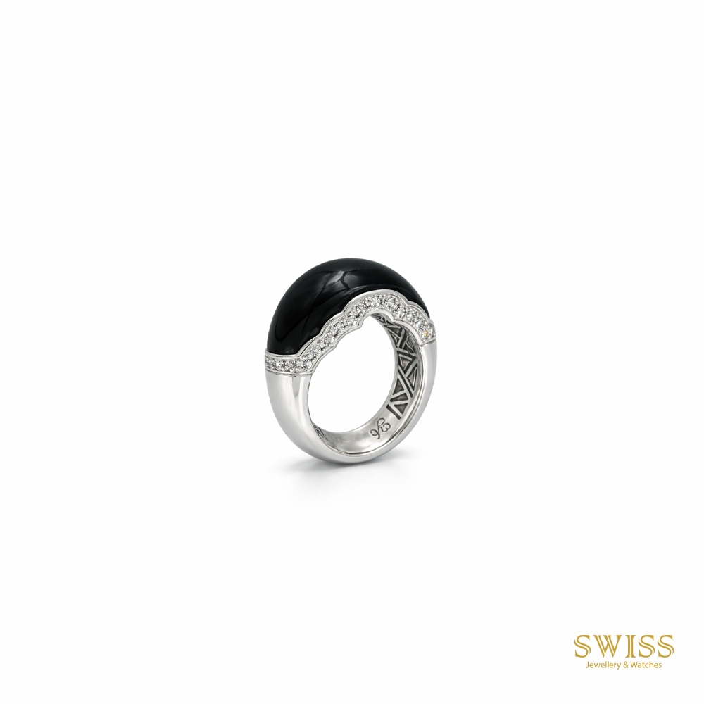 Carrera y Carrera Onyx Diamond Ring DA11850 White Gold
