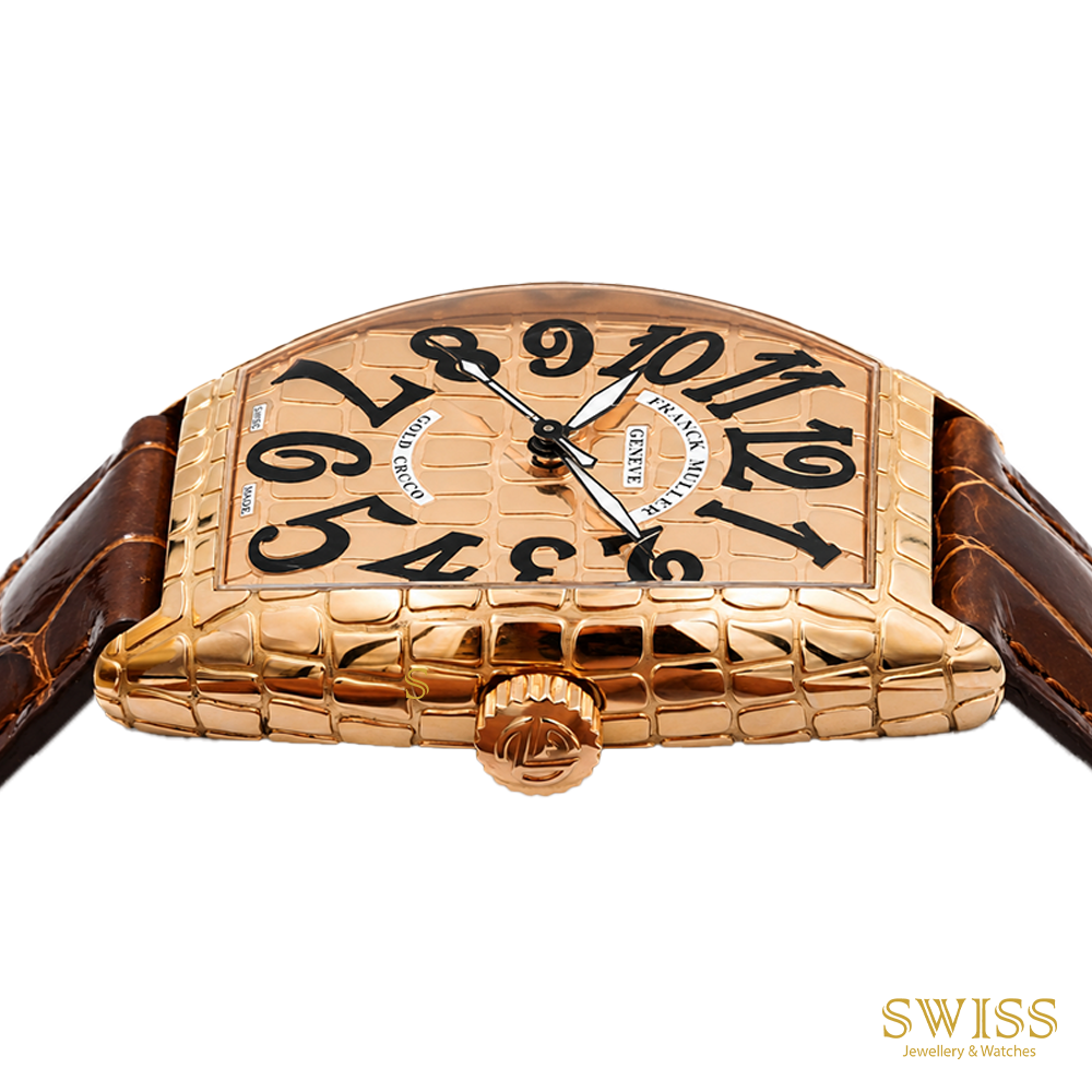 Franck Muller Cintrée Curvex Croco Rose Gold