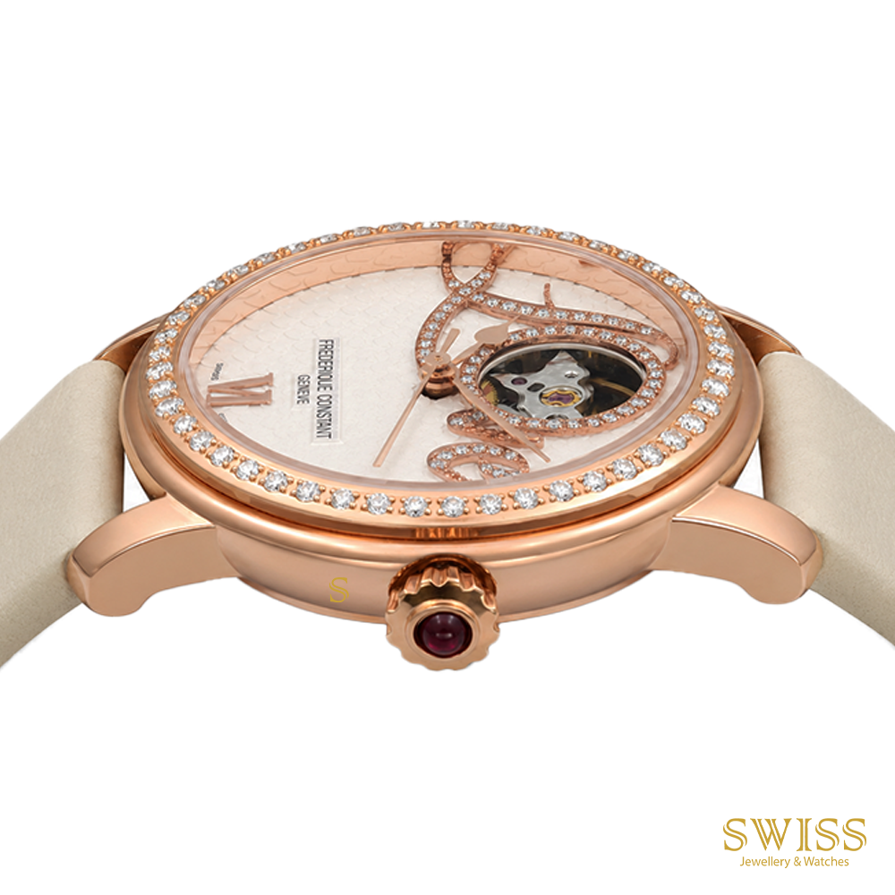 Frederique Constant Ladies Automatic Heart Beat Diamond Watch