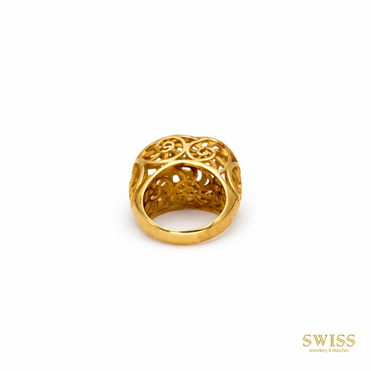 Carrera y Carrera Filigree Gold Dome Ring DA12350