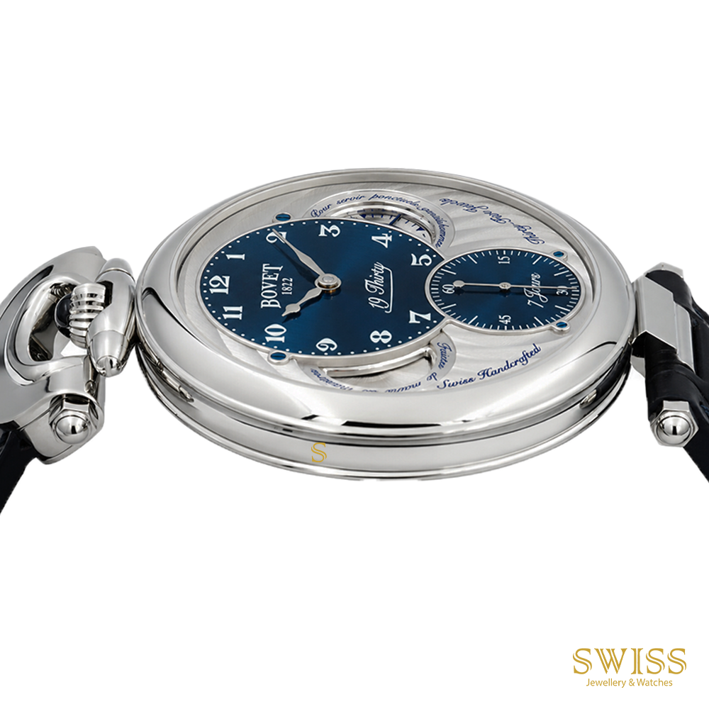 Bovet 19Thirty Fleurier Blue Dial Stainless Steel