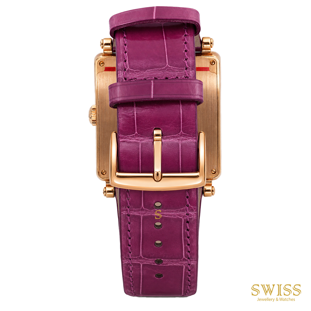 Franck Muller Master Square Rose Gold Purple Strap