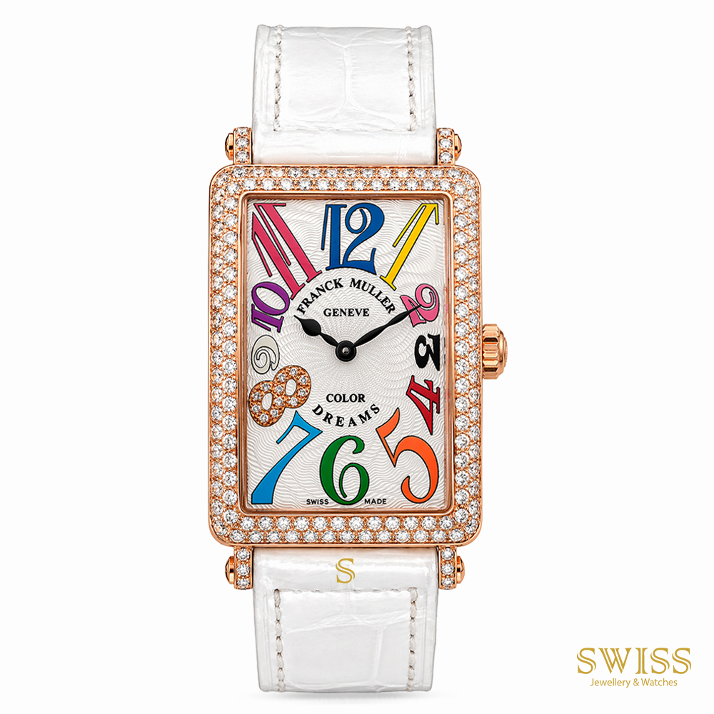 Franck Muller Long Island Color Dreams Diamond Rose Gold Watch