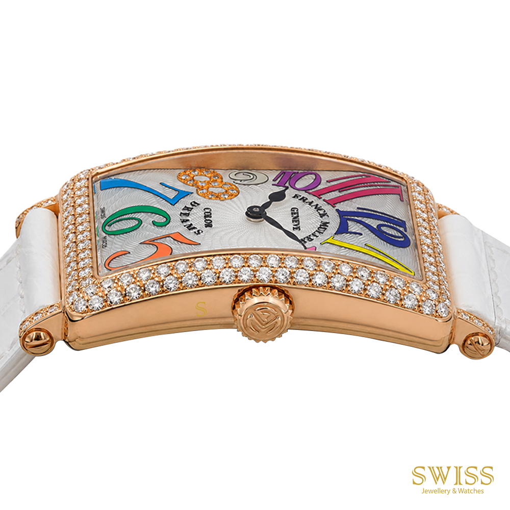 Franck Muller Long Island Color Dreams Diamond Rose Gold Watch