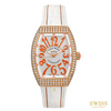 Franck Muller Vanguard Diamond Orange Numerals Rose Gold Watch