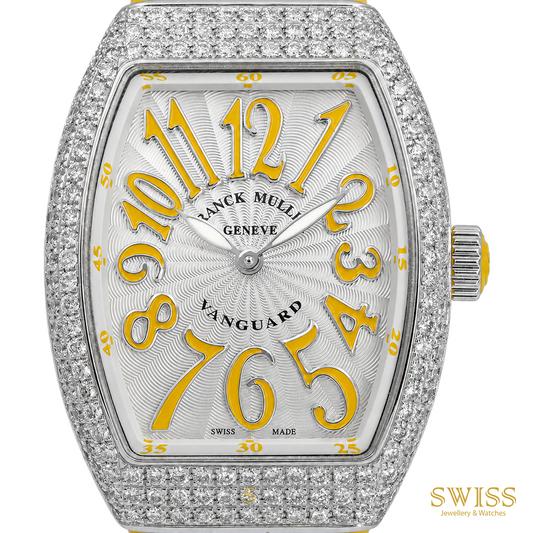 Franck Muller Vanguard Diamond Yellow Accents Ladies Watch