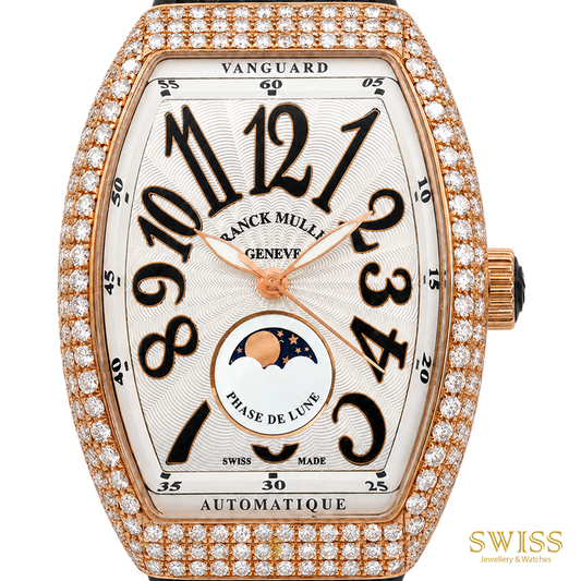 Franck Muller Vanguard Moonphase Diamond Automatic Watch