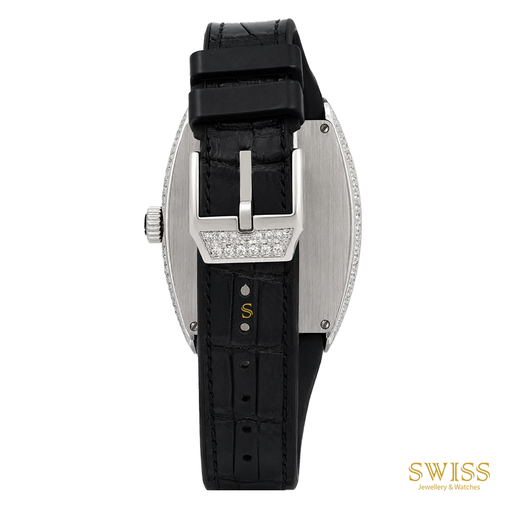 Franck Muller Vanguard Diamond Quartz Watch Black Arabic Numerals