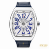 Franck Muller Vanguard Date White Dial Blue Numerals