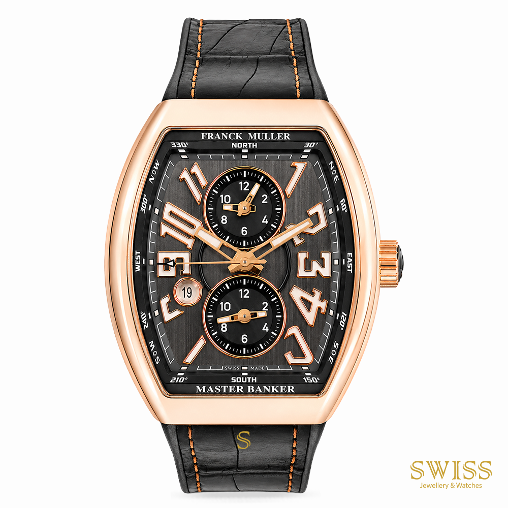 Franck Muller Vanguard Master Banker Rose Gold Grey Dial