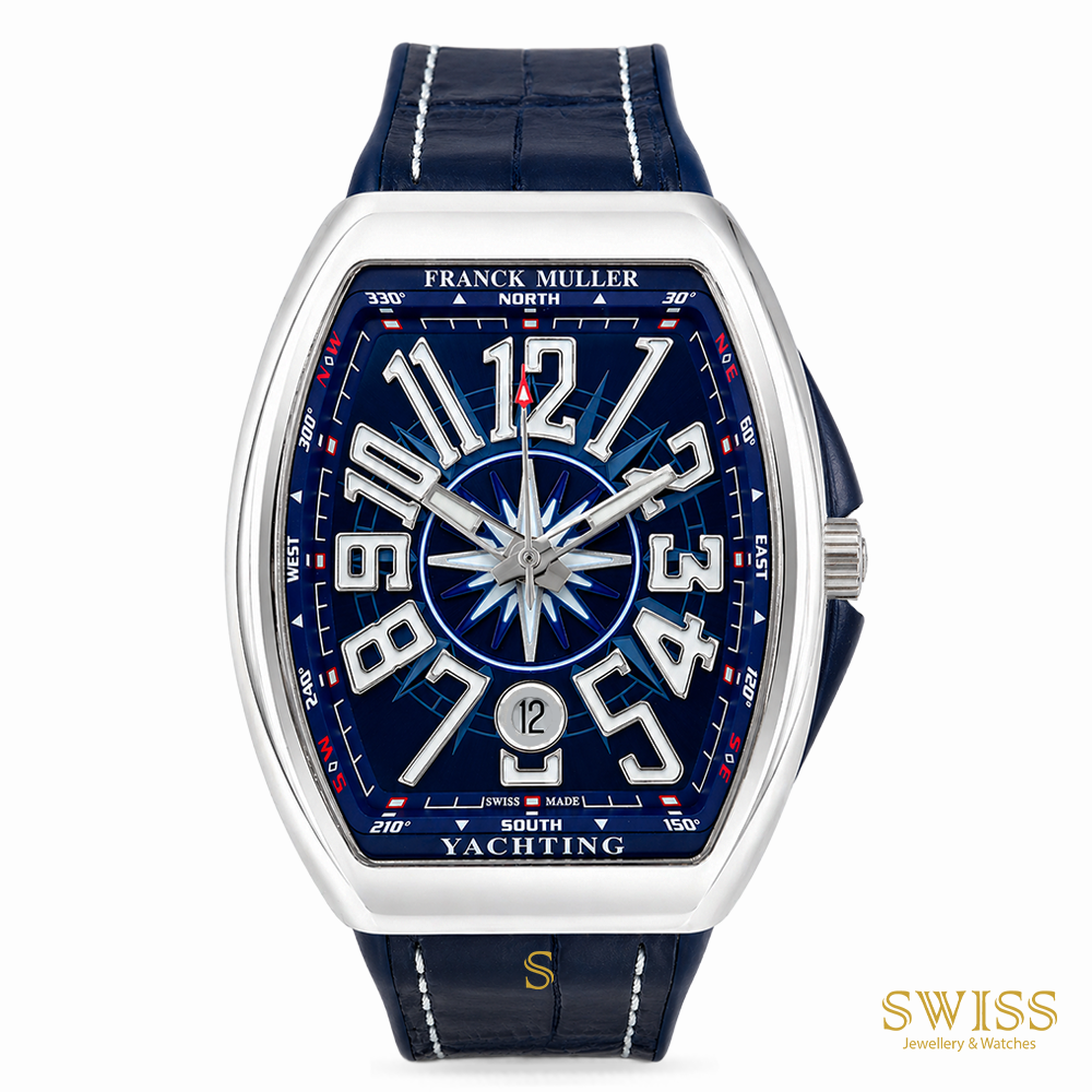 Franck Muller Vanguard Yachting Steel Blue Dial