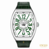 Franck Muller Vanguard Date Steel White Dial Green Numerals