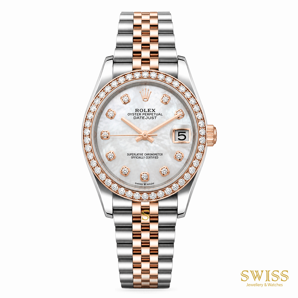Rolex Datejust 31 Everose Rolesor Diamond Bezel Mother-of-Pearl Dial