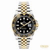 Rolex GMT-Master II Yellow Rolesor Black Grey Bezel Jubilee