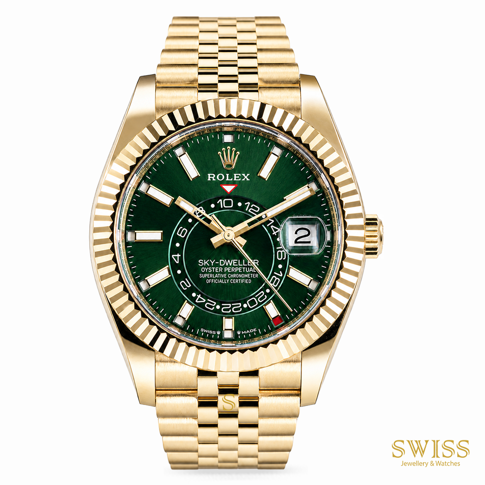 Rolex Sky-Dweller Yellow Gold Green Dial