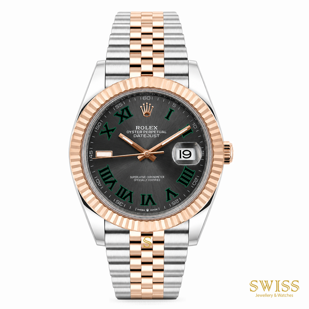 Rolex Datejust 41 Everose Rolesor Slate Roman Dial