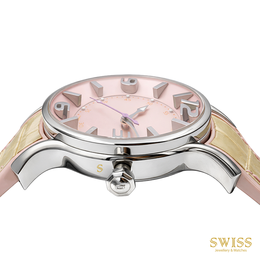 N.O.A. 1675 Lady Pink Dial Stainless Steel