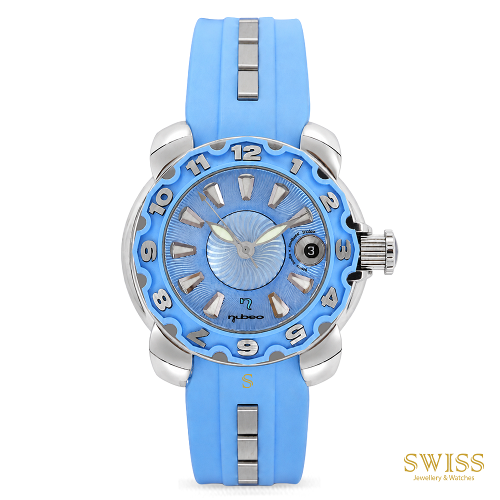 Pre-Owned Nubeo Medusse 36 Blue Ladies Watch
