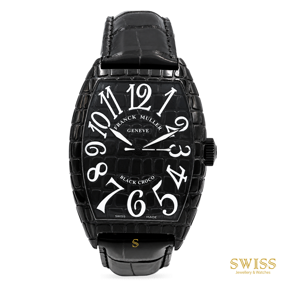 Franck Muller Cintrée Curvex Black Croco
