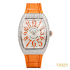 Franck Muller Vanguard Diamond Orange Strap