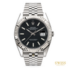Rolex Datejust 41 Oystersteel Fluted Bezel Black Dial