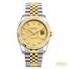 Rolex Datejust 36 Yellow Rolesor Champagne Diamond Dial
