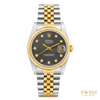 Rolex Datejust 31 Yellow Rolesor Grey Diamond Dial