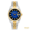Rolex Datejust 36 Blue Vignette Diamond Dial Two-Tone Jubilee
