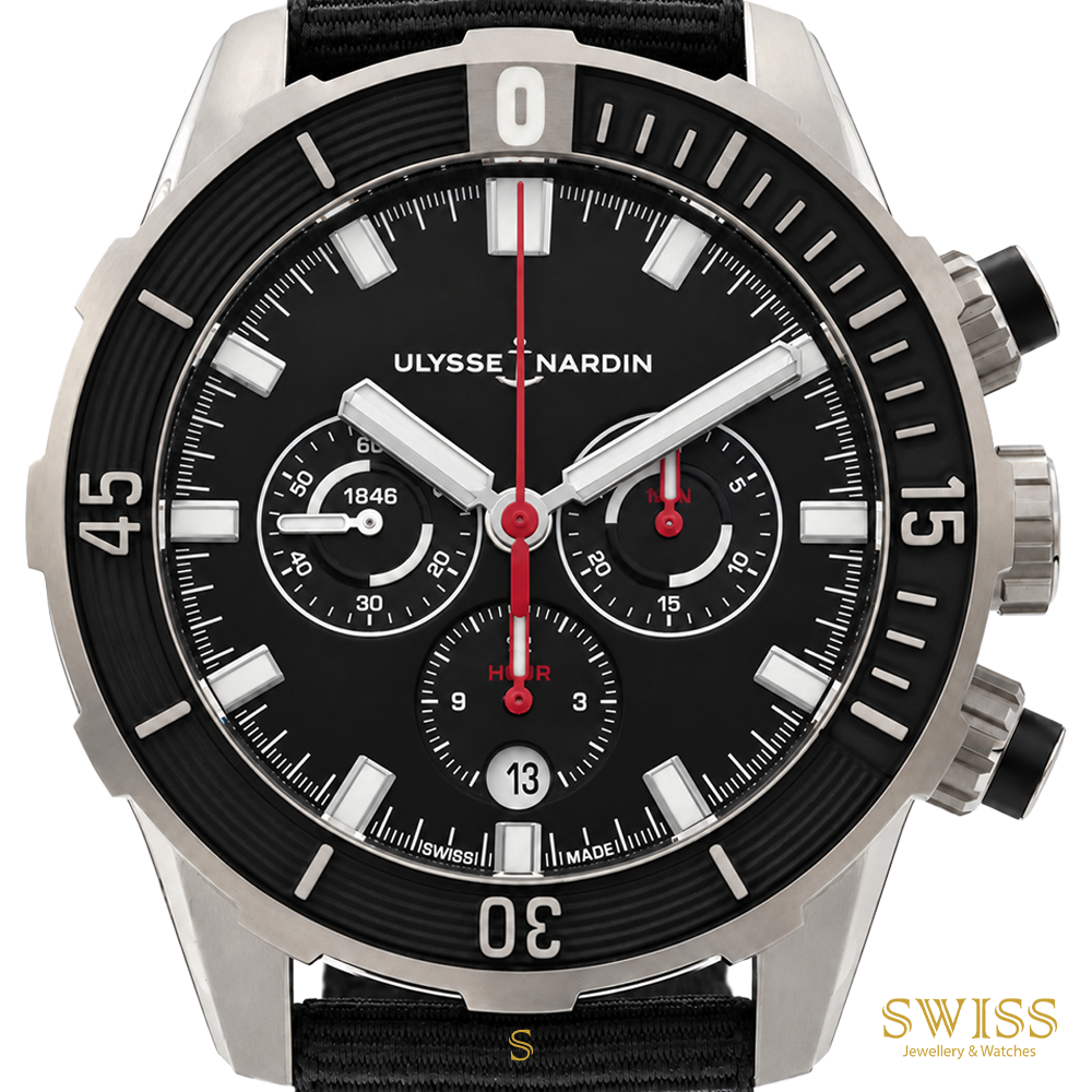 Ulysse Nardin Diver Chronograph 44mm Black Dial Titanium Watch