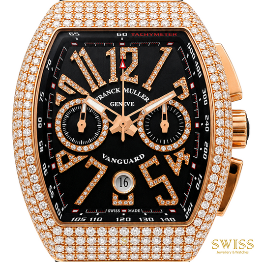 Franck Muller Vanguard Chronograph Diamond Rose Gold Watch