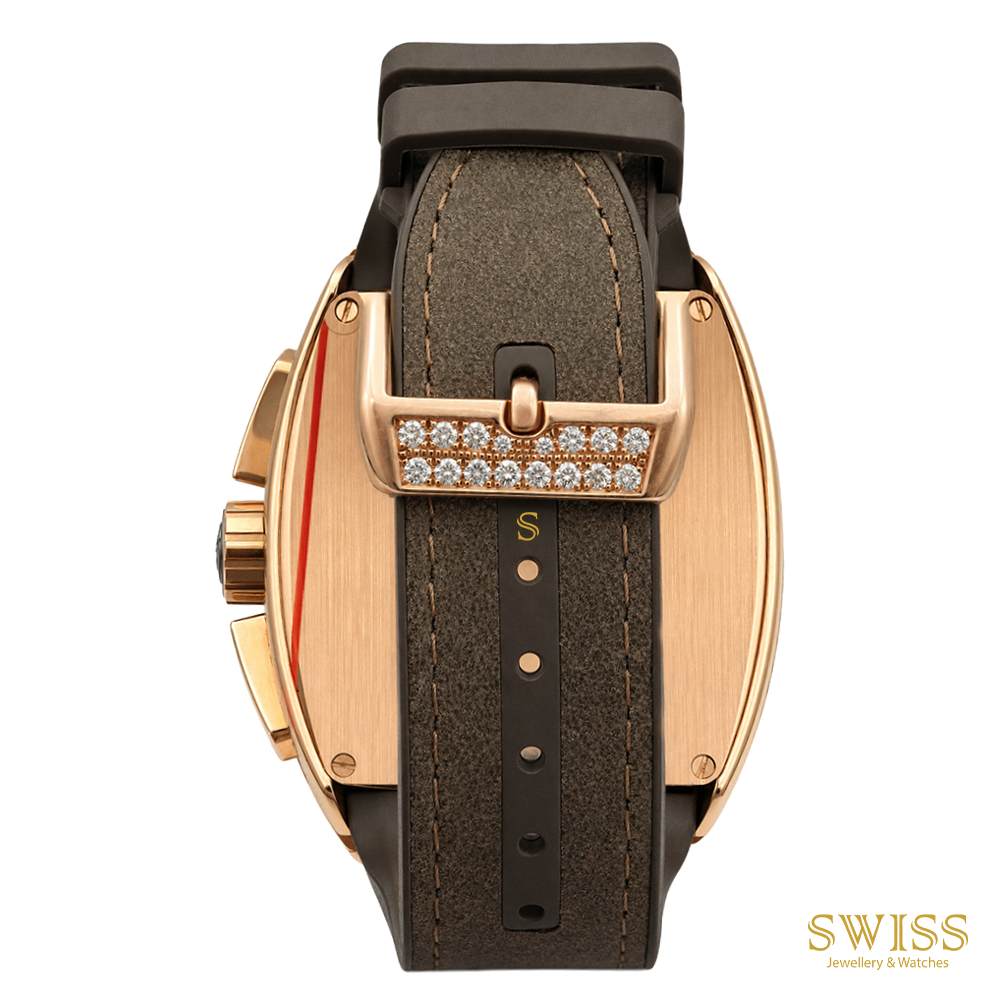 Franck Muller Vanguard Chronograph Diamond Brown Dial Watch