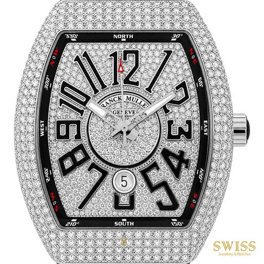 Franck Muller Vanguard Diamond Steel Automatic Watch