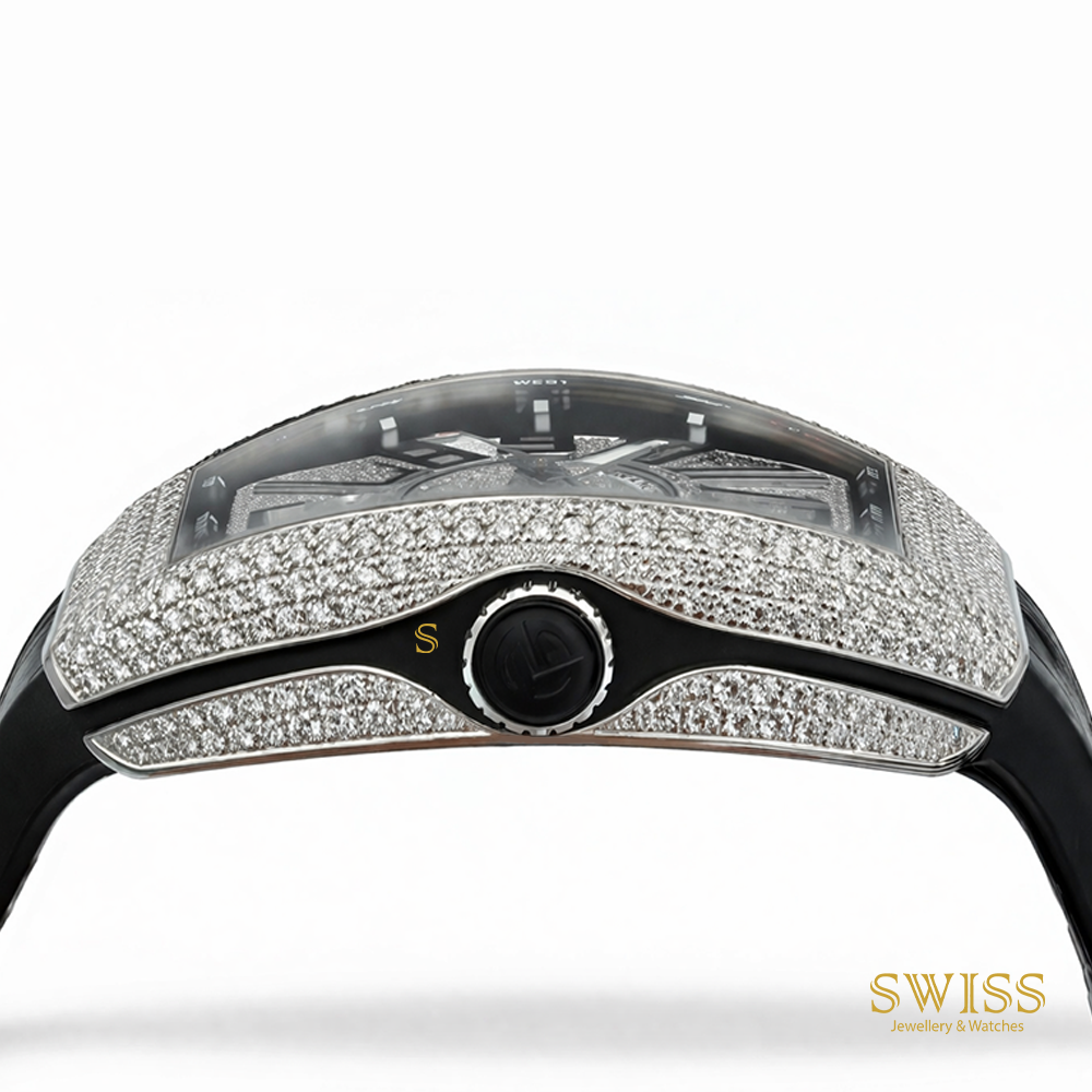 Franck Muller Vanguard Diamond Steel Automatic Watch