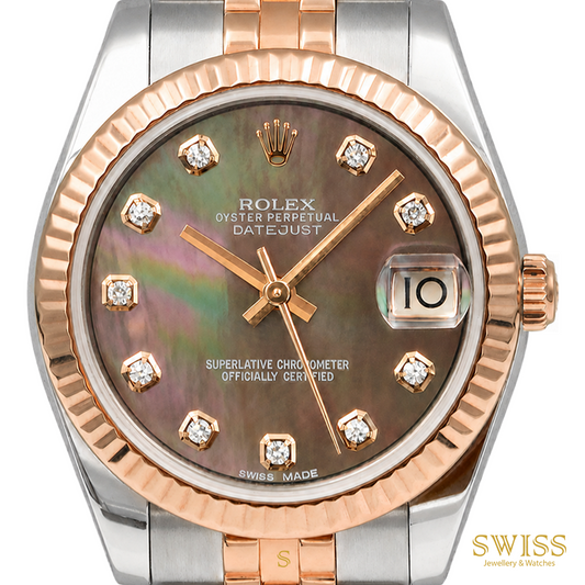 Rolex Datejust 31 MOP Diamond Everose Jubilee