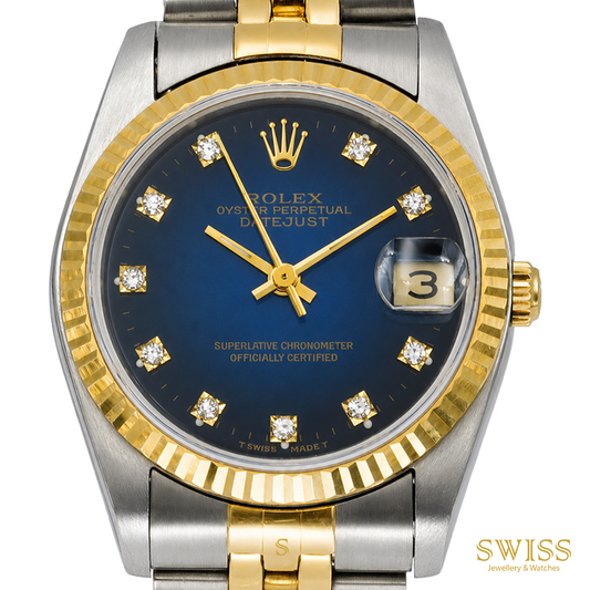 Rolex Lady Datejust Blue Diamond Dial Jubilee