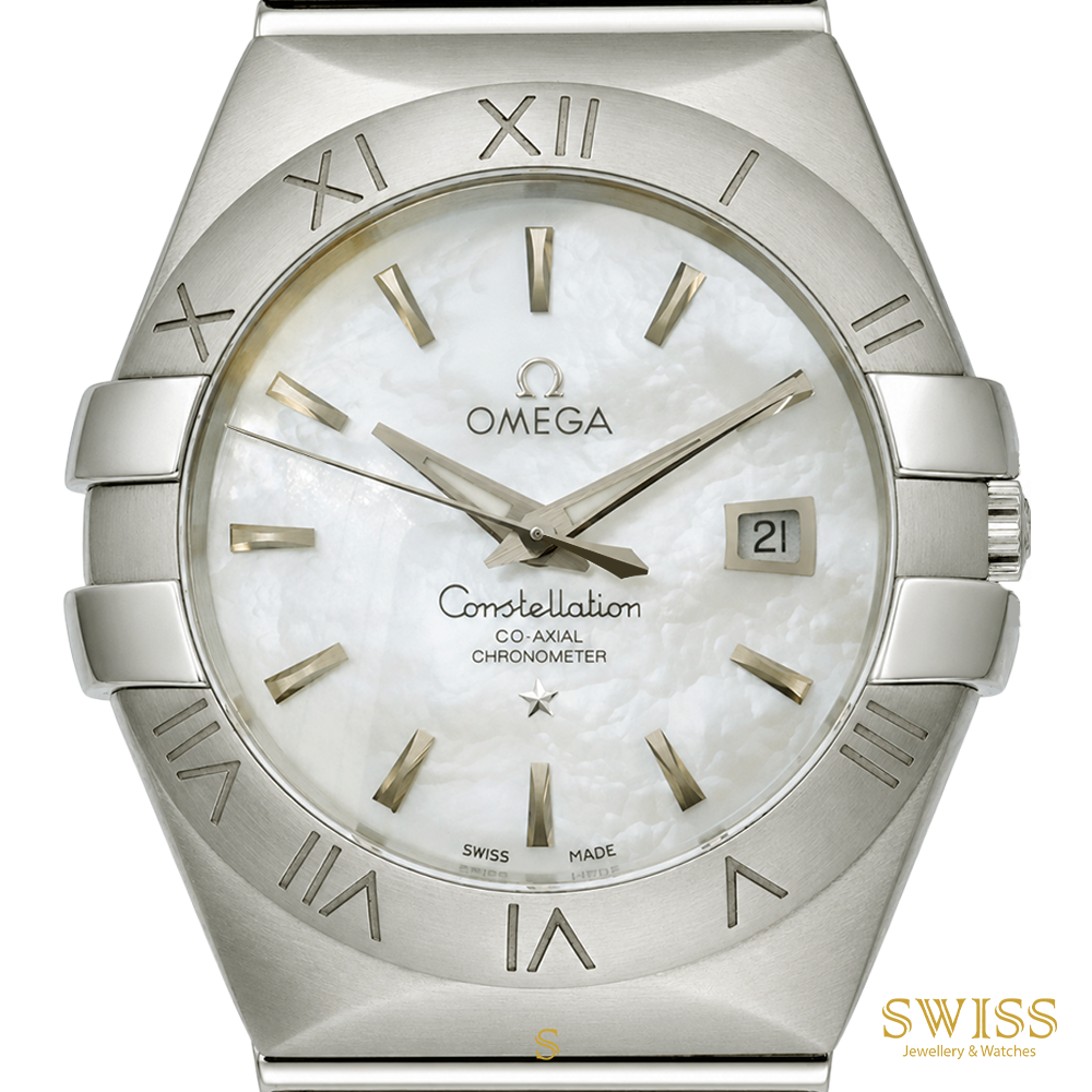 Omega Constellation 31 MOP Dial Steel Roman Bezel