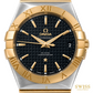 Omega Constellation 38mm Steel Gold Black Dial Co-Axial