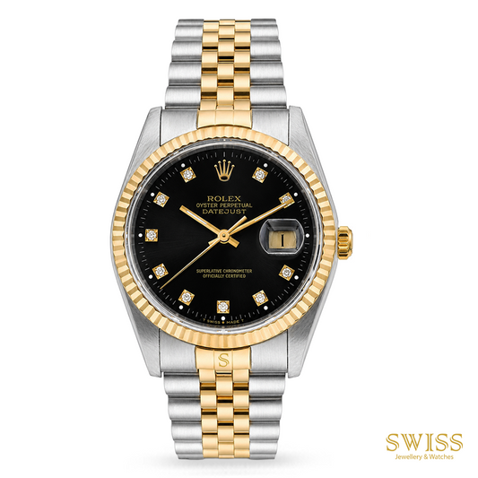 Rolex Datejust Steel Gold Diamond Dial