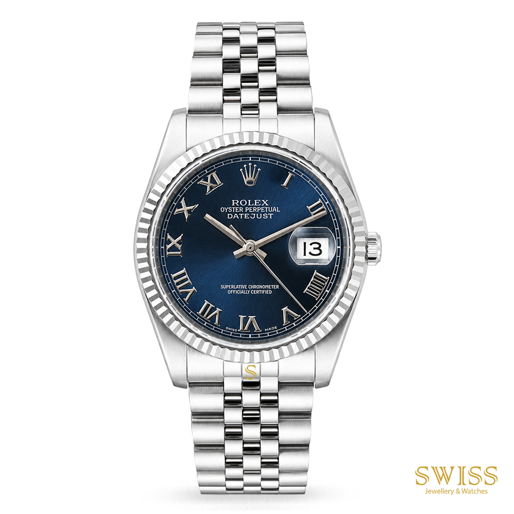 Rolex Datejust Steel Blue Roman Dial