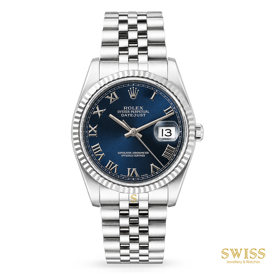 Rolex Datejust Steel Blue Roman Dial