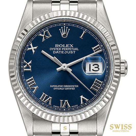 Rolex Datejust Steel Blue Roman Dial