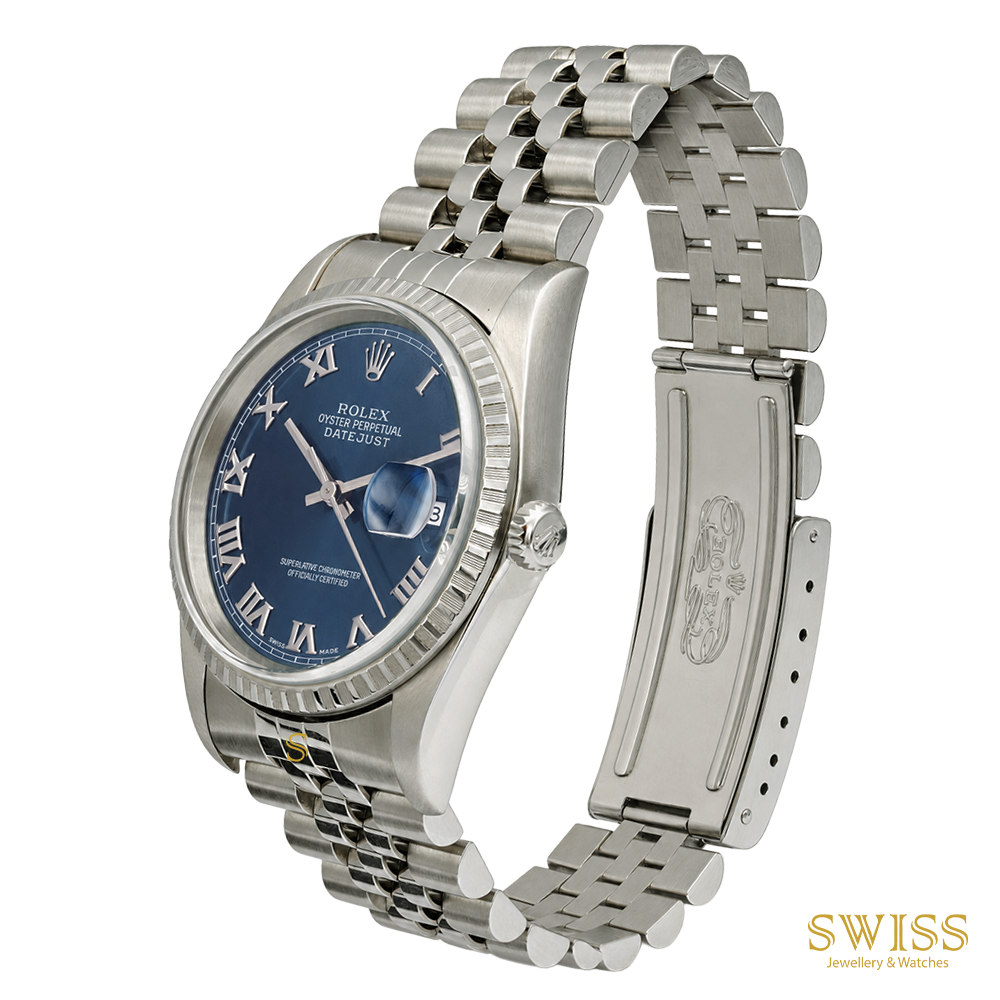 Rolex Datejust Steel Blue Roman Dial