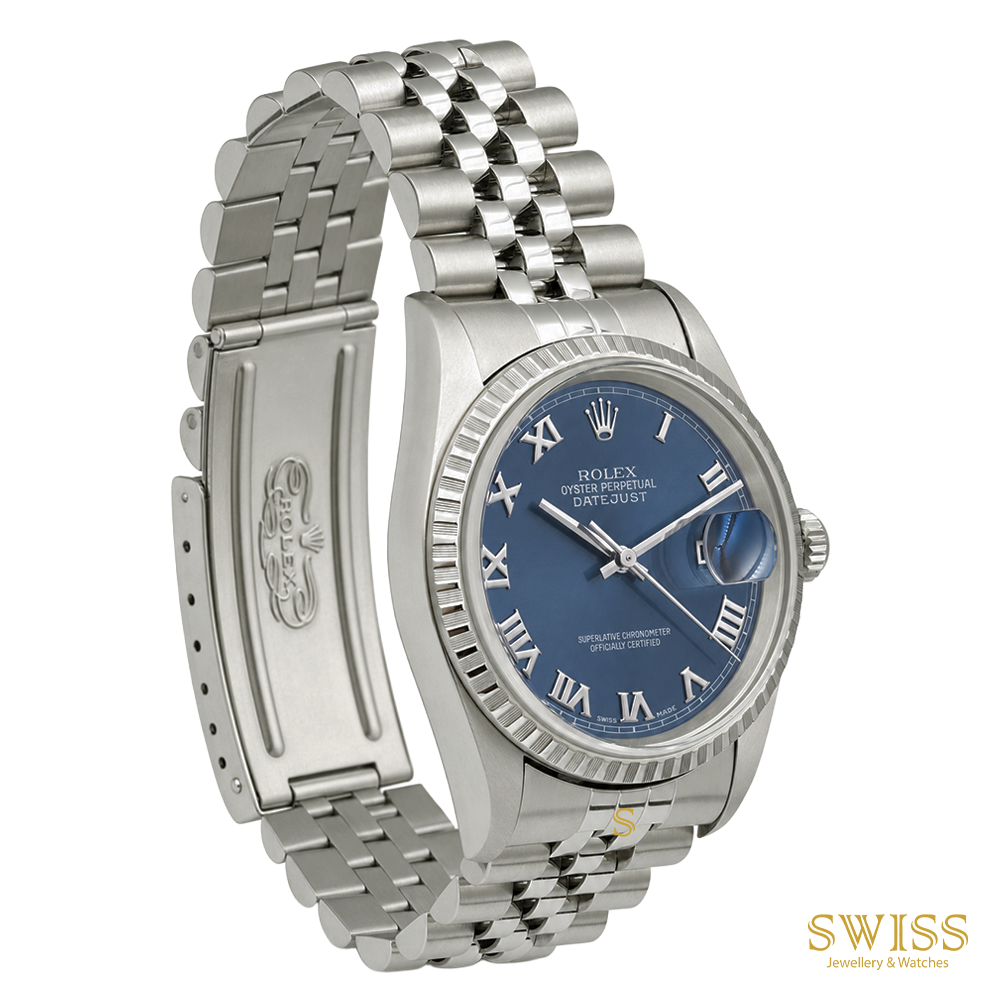 Rolex Datejust Steel Blue Roman Dial
